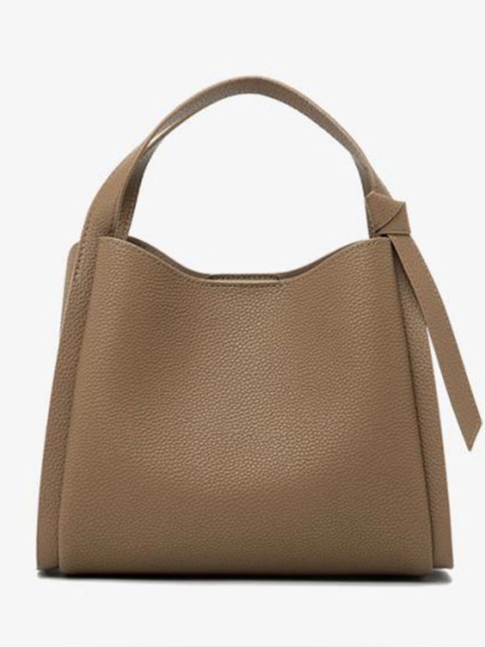 AMARAI tan leather made in Italy Pebbled Leather purse handbag